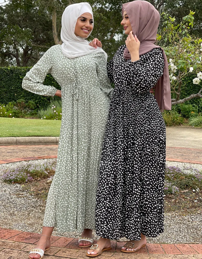 Polka Pleat Dress