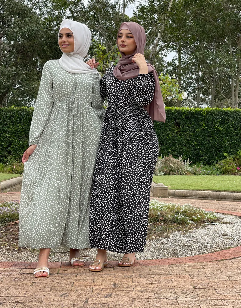 Polka Pleat Dress