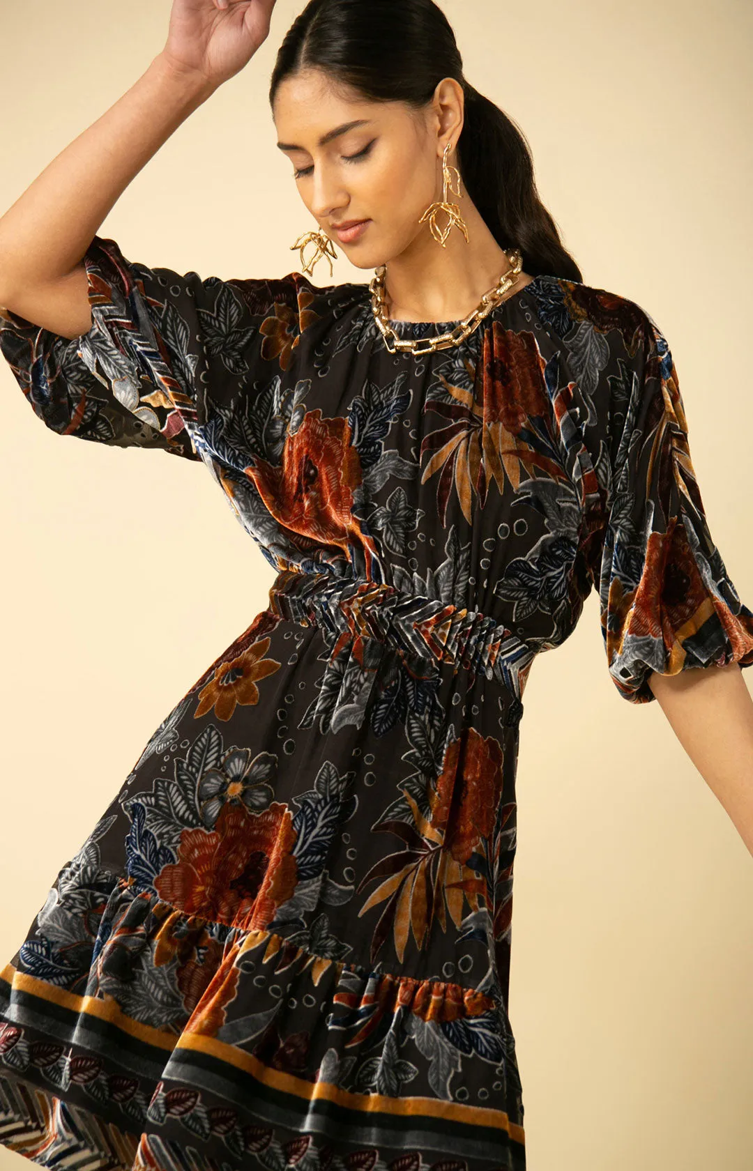 Ruby Velvet Burnout Dress