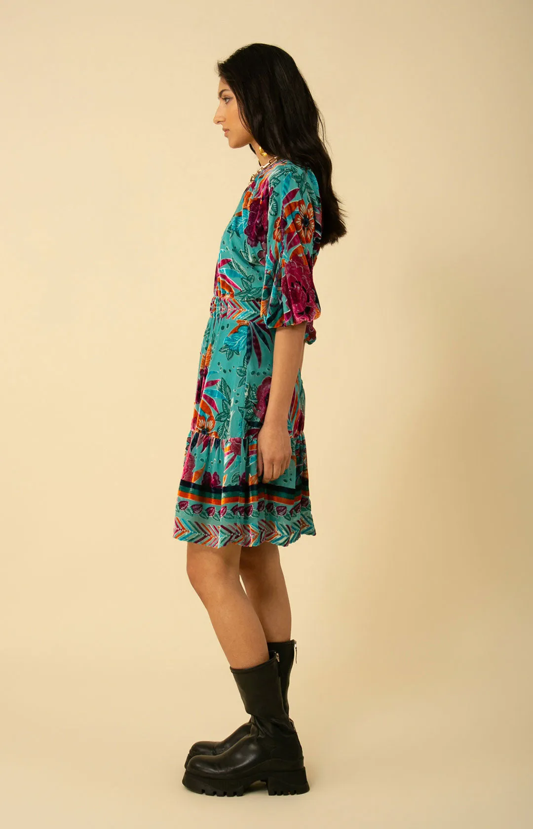 Ruby Velvet Burnout Dress