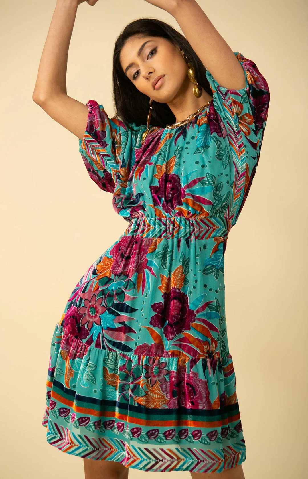 Ruby Velvet Burnout Dress