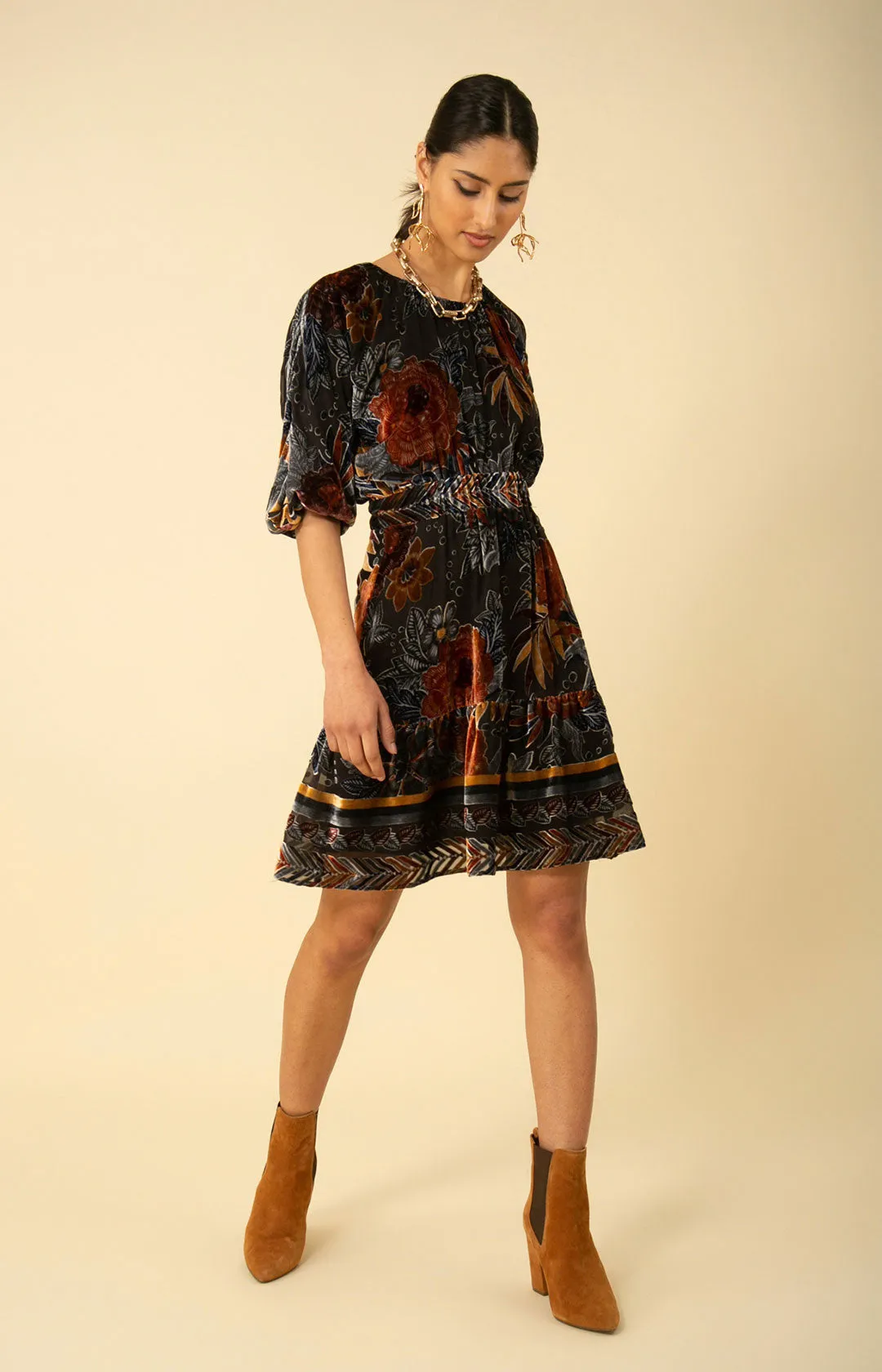 Ruby Velvet Burnout Dress
