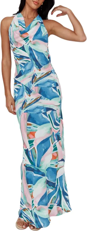 Satin Cowl Neck Sleeveless Backless Maxi Wedding Guest Dress Silk Open Back Tie Back Prom Formal Dresses for Women 2025