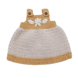 Sebra crochet doll's dress - Golden Yellow