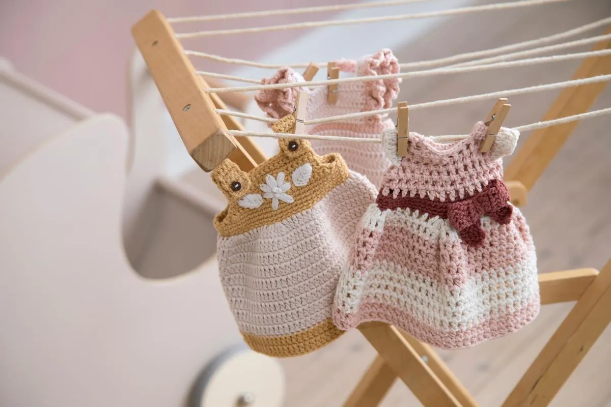 Sebra crochet doll's dress - Golden Yellow