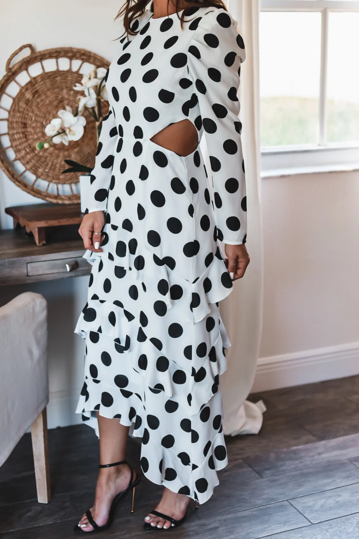 The Tatiana Printed Ruffle Dress