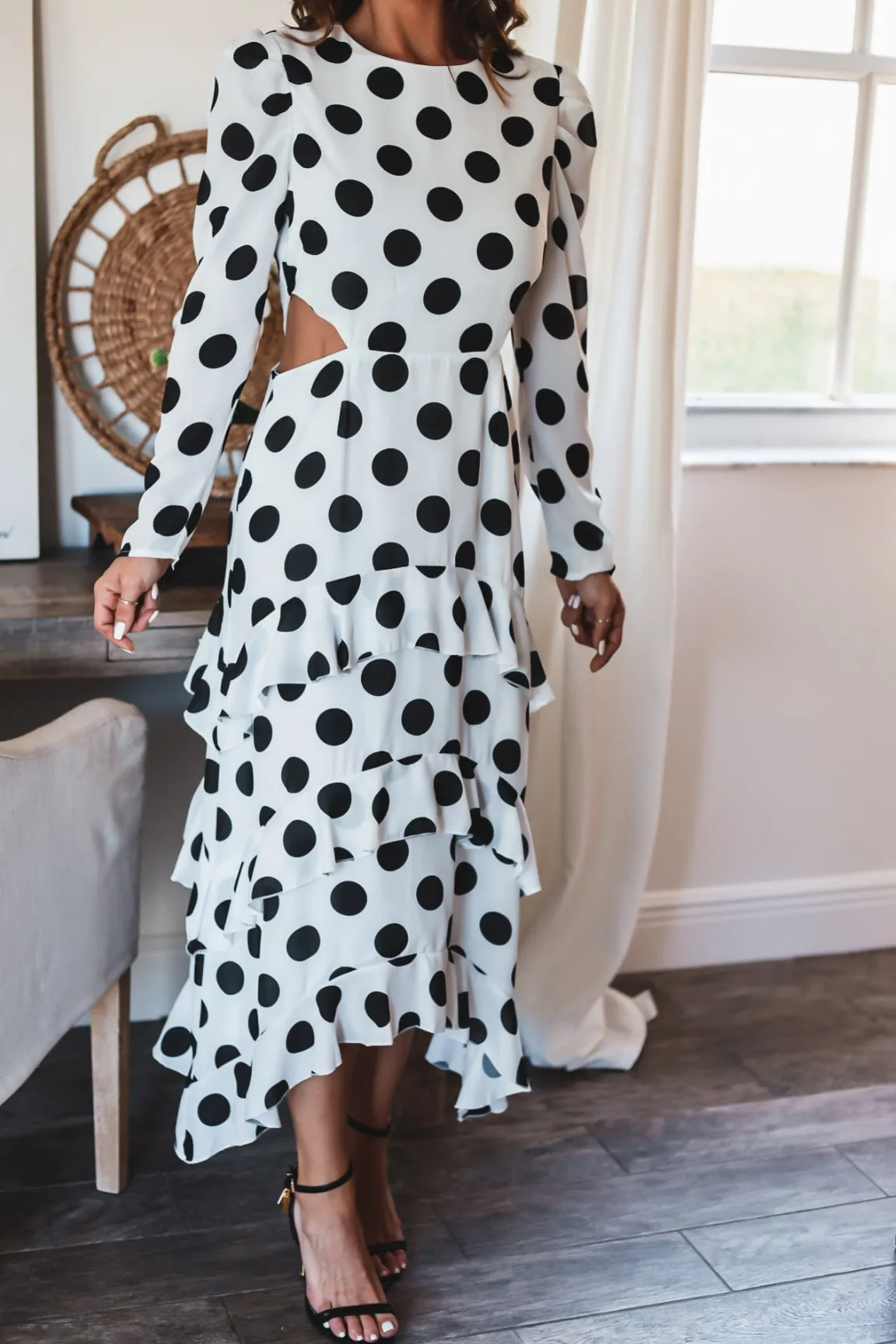 The Tatiana Printed Ruffle Dress