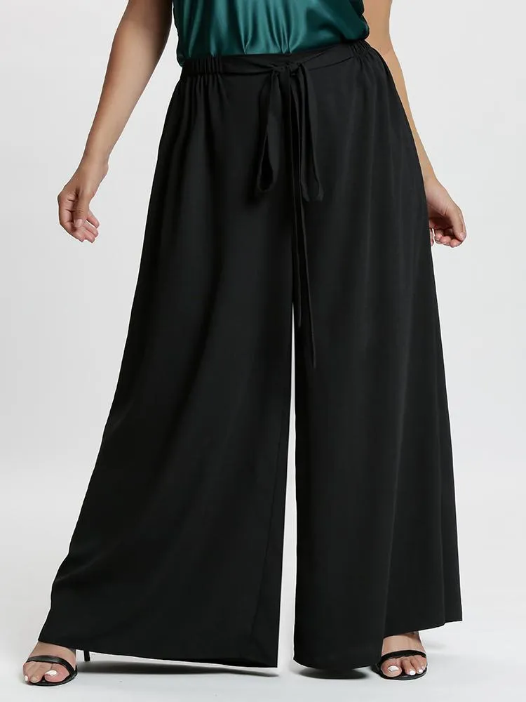 Tie Front Wide Leg Pants