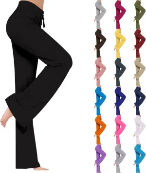 Wide Leg Yoga Pants for Women High Waisted Bootcut Leggings Comfy Flare Lounge Pants Casual Loose Yoga Leggings