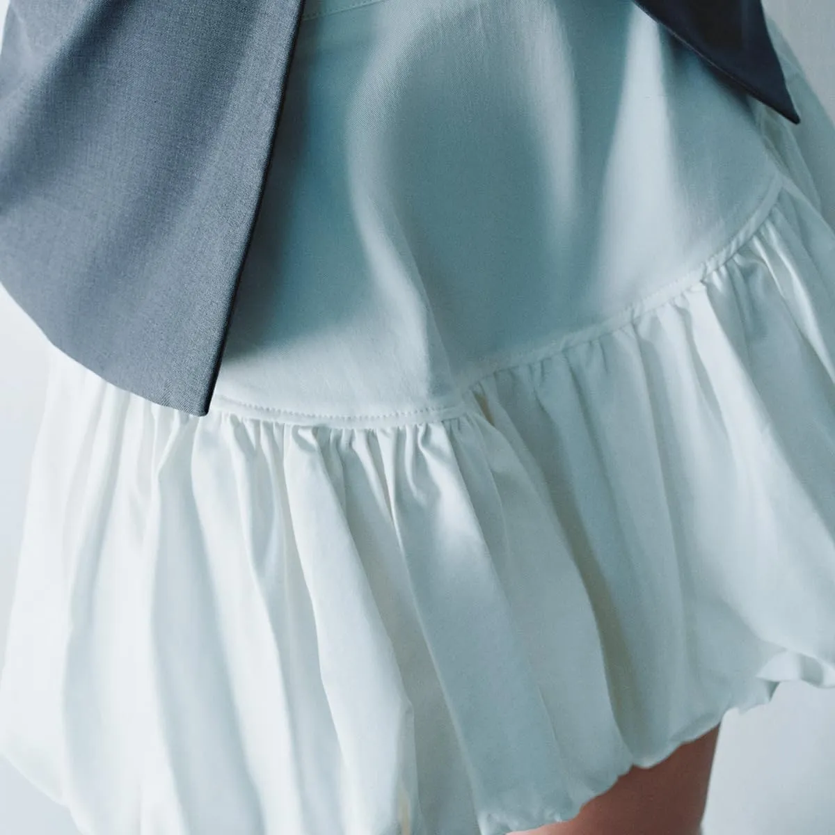 Women Bubble Mini Skirts Balloon High Waist Ruffle Hem Summer Puffy Cute A-Line Sexy Y2K Skirt