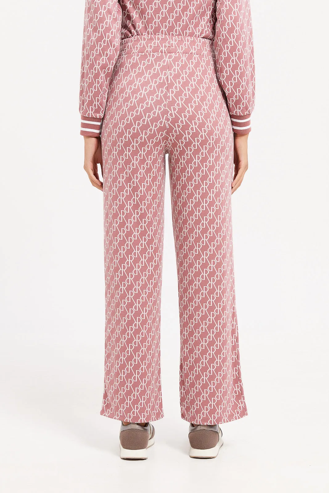 Women Pink Printed Wide Leg Pants